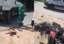 Vídeos; mãe morre e filha fica internada em estado grave após colisão com caminhão em Manaus