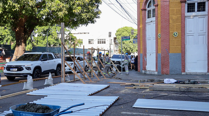 Ferreira Pena é interditada para início das obras da primeira ‘Rua Gastronômica’ da Prefeitura de Manaus