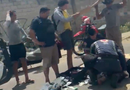 Motociclista é atingida por carro após perder controle da direção no Tarumã
