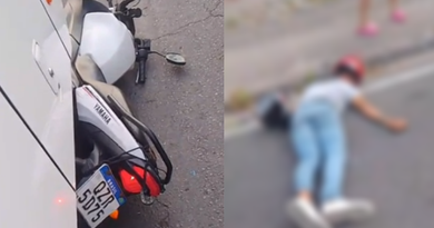 VÍDEO: motociclista fica ferido após bater contra ônibus em Manaus